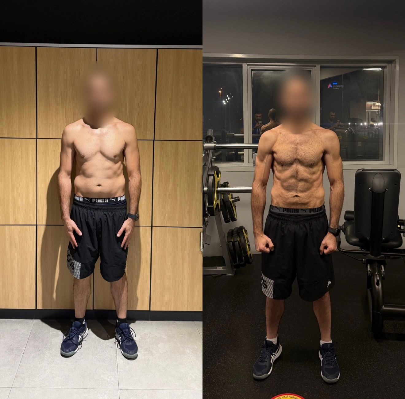 Client transformation after 1 month of online coaching